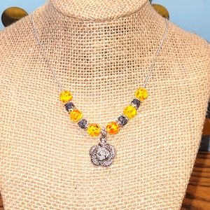 Gold and Silver Aromatherapy Necklace